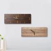 American Country Retro Stereo Digital Rectangular Wall Clock Creative Living Room Decoration Solid Wood Quartz Clock Watch