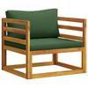 Modular Sofa Set with Cushions 3 Pieces 2 Seater Solid Acacia Wood