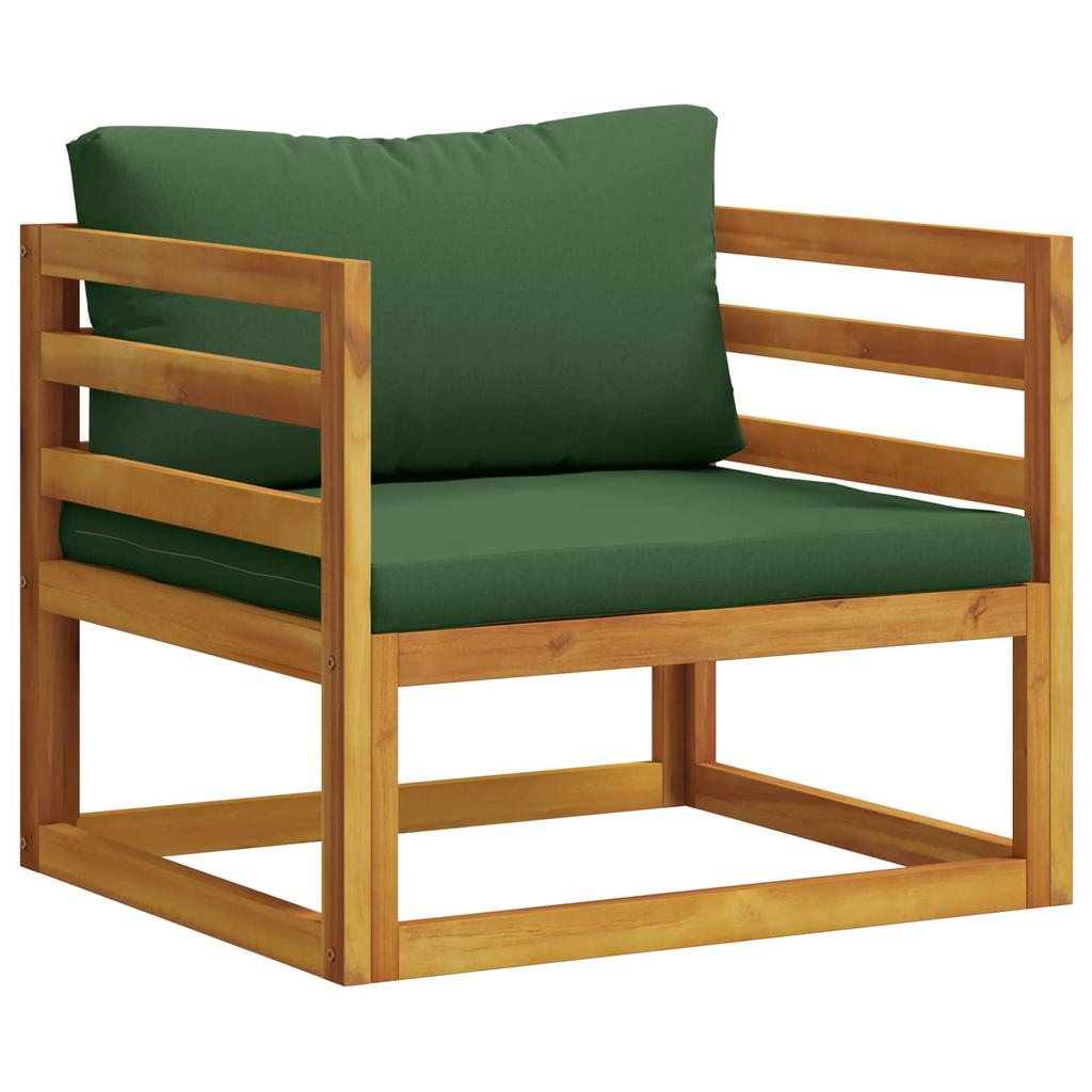 Modular Sofa Set with Cushions 3 Pieces 2 Seater Solid Acacia Wood