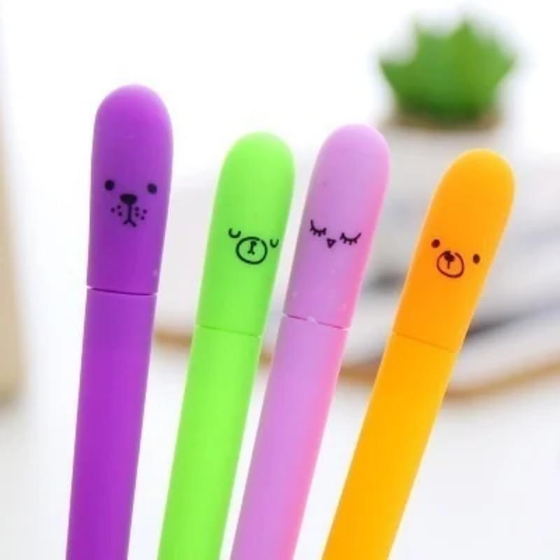 

3pcs 0.38 Cute Vegetable Eggplant Stationery Pen Set Cute Gel Pen