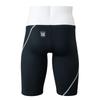 Mizuno GX SONIC STREAM Competitive Half Size Swimsuit, Spats, N2MBC525, L, Black/Charcoal