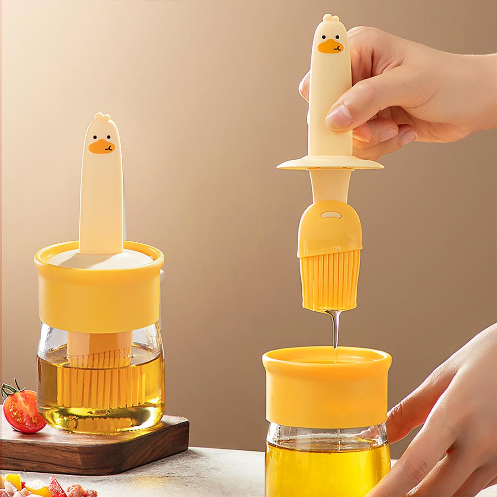 1pc - Kitchen Accessories Oil Brush with Bottle Barbecue Special Brush Kitchen Pancake Tool