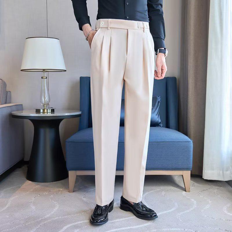 

Мужские облегающие брюки черного цвета без стержня - повседневный и деловой тренд L абрикосовый