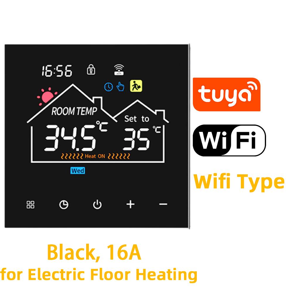 Tuya Smart WIFI Temperature Controller AC90~240V 3A/16A for Electric Underfloor Heating/Water/Gas Boiler Thermostat