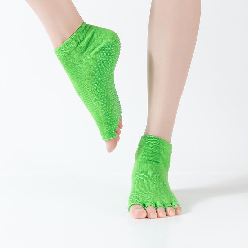 Popular Women's Professional Non-slip Open-toed Yoga Socks, Five-finger Socks, Dance Socks, Rubber Socks, Sports Socks