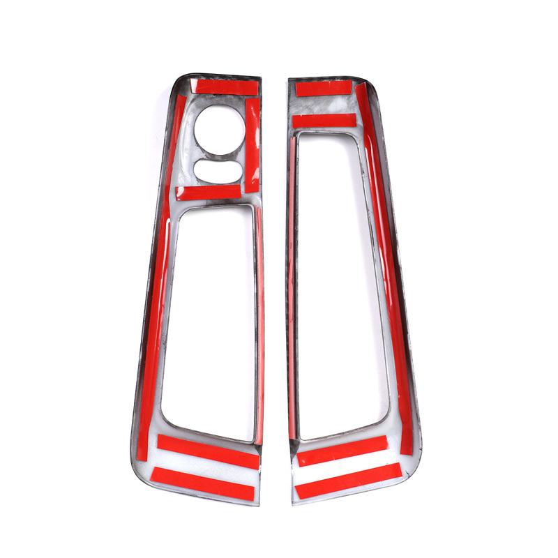 For Fiat 500 2010- ABS Car Rearview Mirror Adjustment Switch Frame Door Storage Box Decorative Frame Sticker Car Accessories