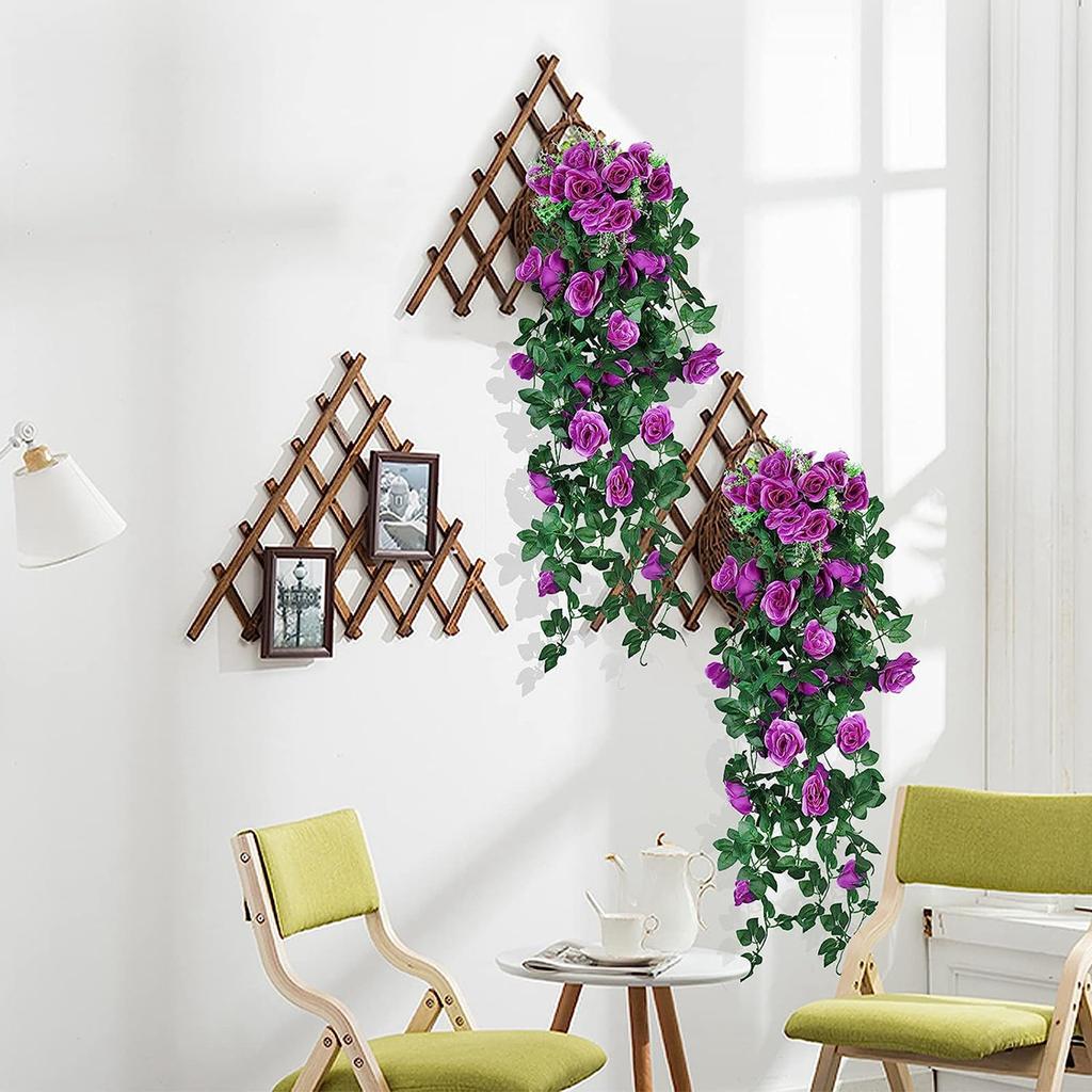 Artificial Flower Rattan Fake Plant Vine Valentine's Decora Wall Hanging Rose Home RoomDecora Accessories Wedding Archway Wreath
