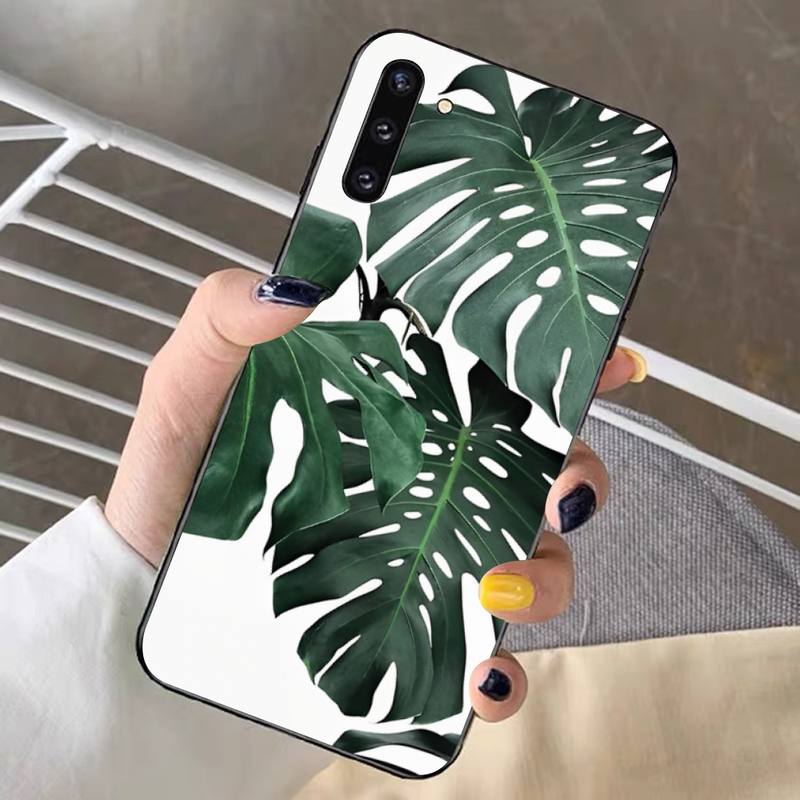 

Чехол для телефона Leaves Monstera Green для Samsung Note 5 7 8 9 10 20 pro plus lite ultra A21 12 72 A310 A3 2016