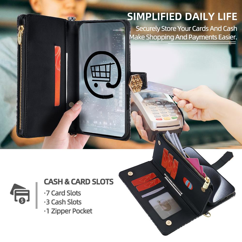 For OnePlus Nord 5 5G/Ace 5 Ultra 5G Case Snake Skin Texture PU Leather Phone Wallet Cover with Shoulder Strap