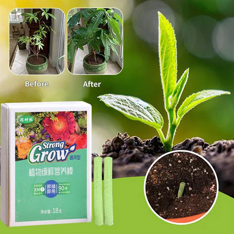 18 STÜCK Pflanzennährstoffriegel Langsam Freisetzender Stickstoff Phosphor Kalium für Pflanzen Gemüse Wachstum Blumen Mehrnährstoffdünger