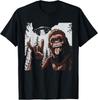 Divertente Sasquatch Bigfoot Rock On Selfie Con UFO Alieno T-Shirt Unisex