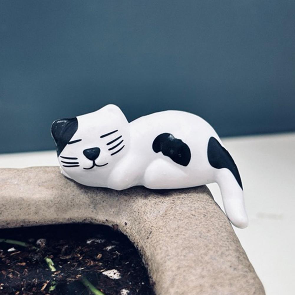 Animal Fish Tank Ornament Small Cat Statue Aquarium Decoration Easy To Clean Fish Tank Home Decoration