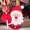 Tarjetas de Papel para Piruletas de Navidad Papá Noel Dulces Recuerdos de Fiesta Tarjetas de Felicitación Paquete de Soporte para Piruletas para Niños Decoración de Fiesta de Año Nuevo