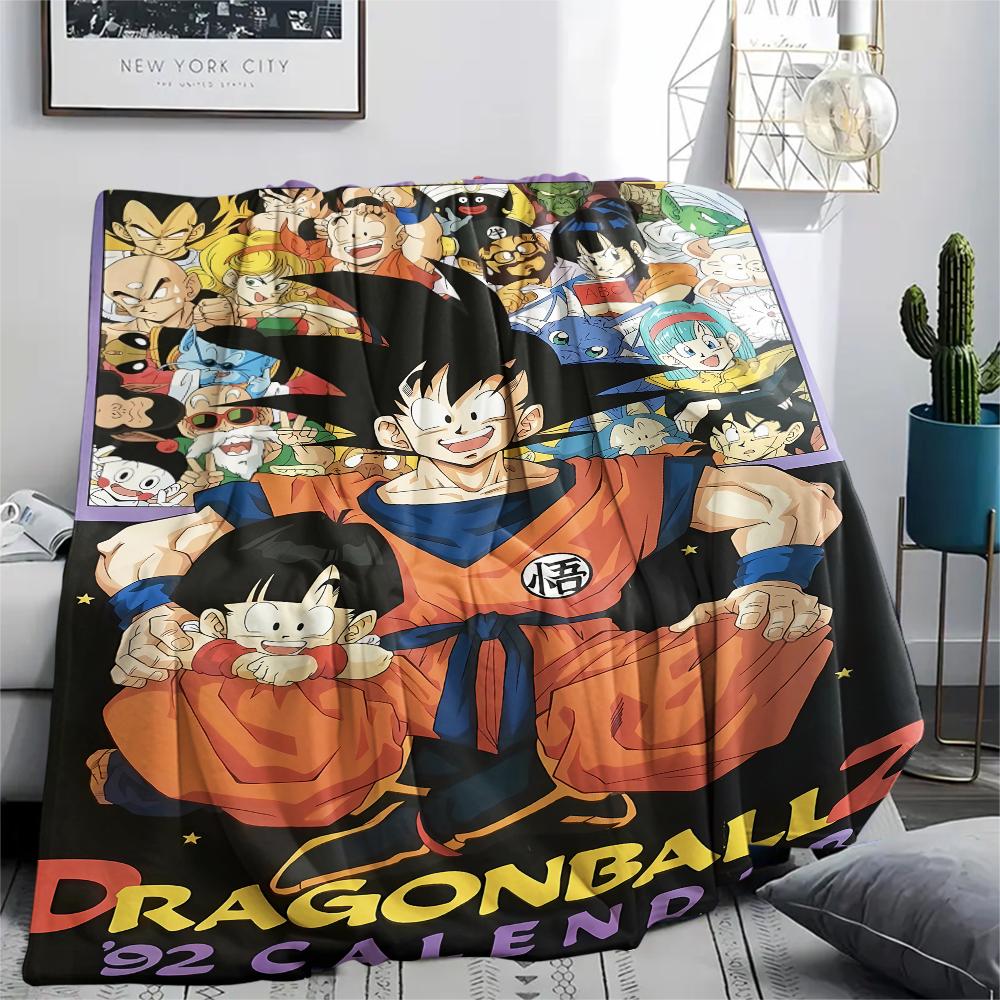 Dragon Ball characters Print Flannel Blanket,High quality Comfortable for All Seasons,Home Decor,Warmth and Comfort,Perfect for Christmas Gifts