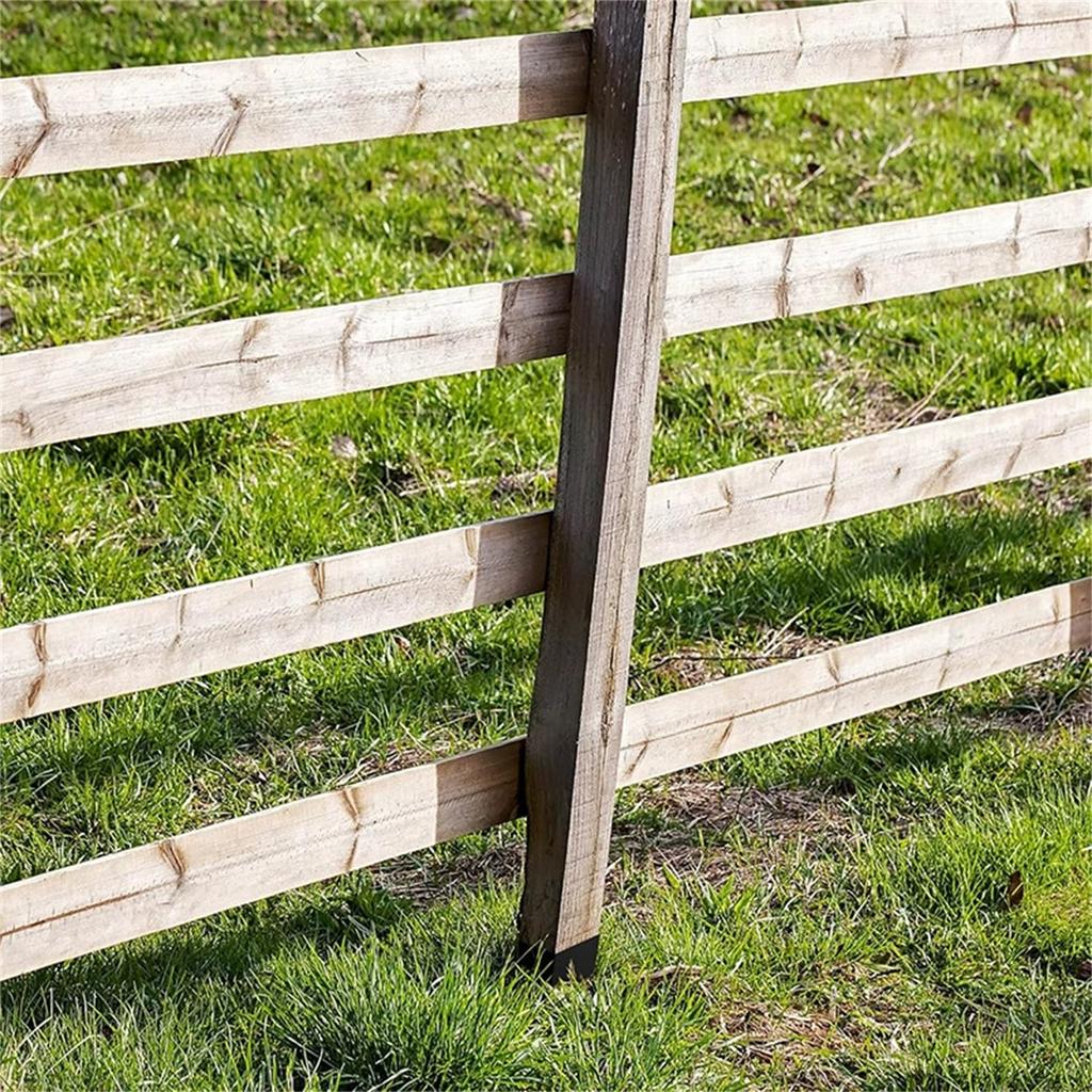 Fence Post Protectors  Heavy Duty Anti-Rust Coated Covers Outdoor  Sleeves for 3–5in Metal Timber Poles Gate Patio Landscaping Support System