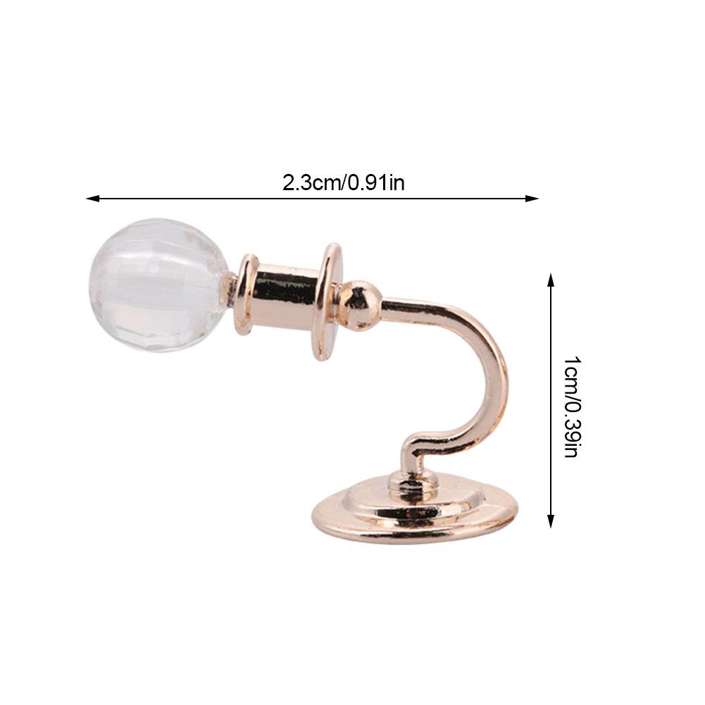 2pcs Alloy Wall Lamp Model Decoration Display Lamp for 1:12 Doll House Accessories