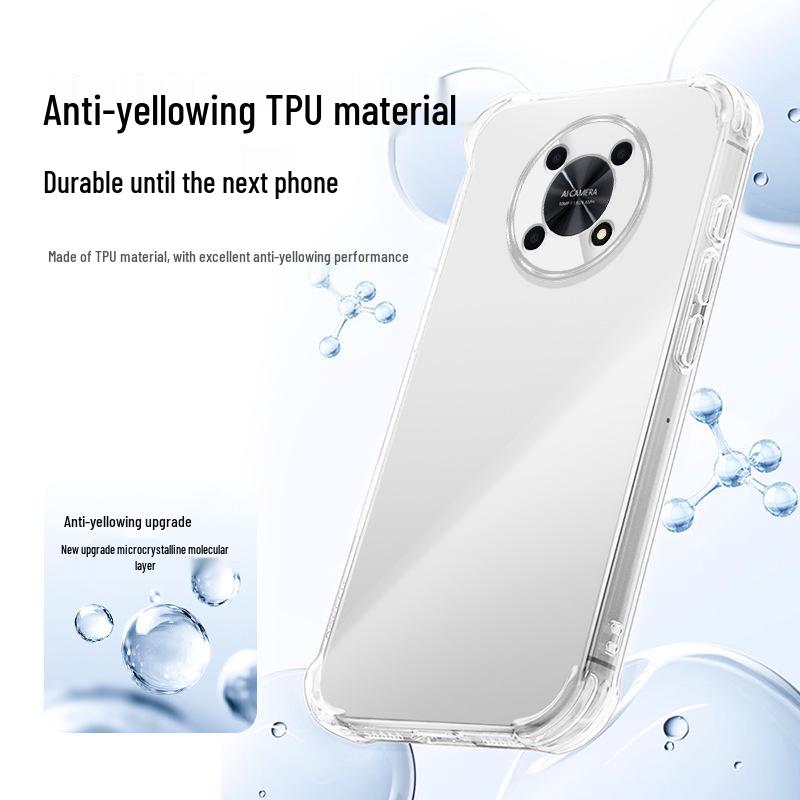 Huawei Enjoy 50 Pro Transparent Phone Case: Airbag Corners, Drop-Proof, High-End TPU, Ins Style