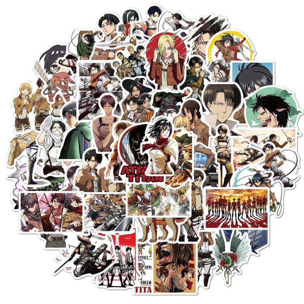 1050Pcs Japanese Anime Attack on Titan stickers Graffiti for DIY Luggage Laptop Skateboard Motorcycle Bicycle Stickers