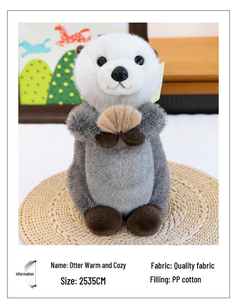 Adorable Sea Otter Plush Toy - Fluffy and Warm Children's Zoo Doll