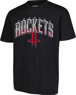 NBA Houston Rockets Men's T-Shirt Arched Plexi Short Sleeve Tee Shirt, XX-Large, Black