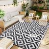 Homaxy Reversible Outdoor Waterproof Rug Plastic Straw Patio Carpet for Indoor Outdoor Deck Backyard Family Picnic Balcony
