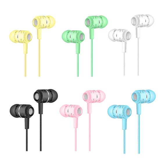 L301 Wired Earphone Bass 3.5mm In-ear Universal Deep Earbuds Gaming Headset with Microphone