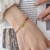 Stainless Steel Blessing Red Rope Bracelet For Women Girls Gold Color Exquisite Chinese Style Wrist Chains Party Jewelry Gifts