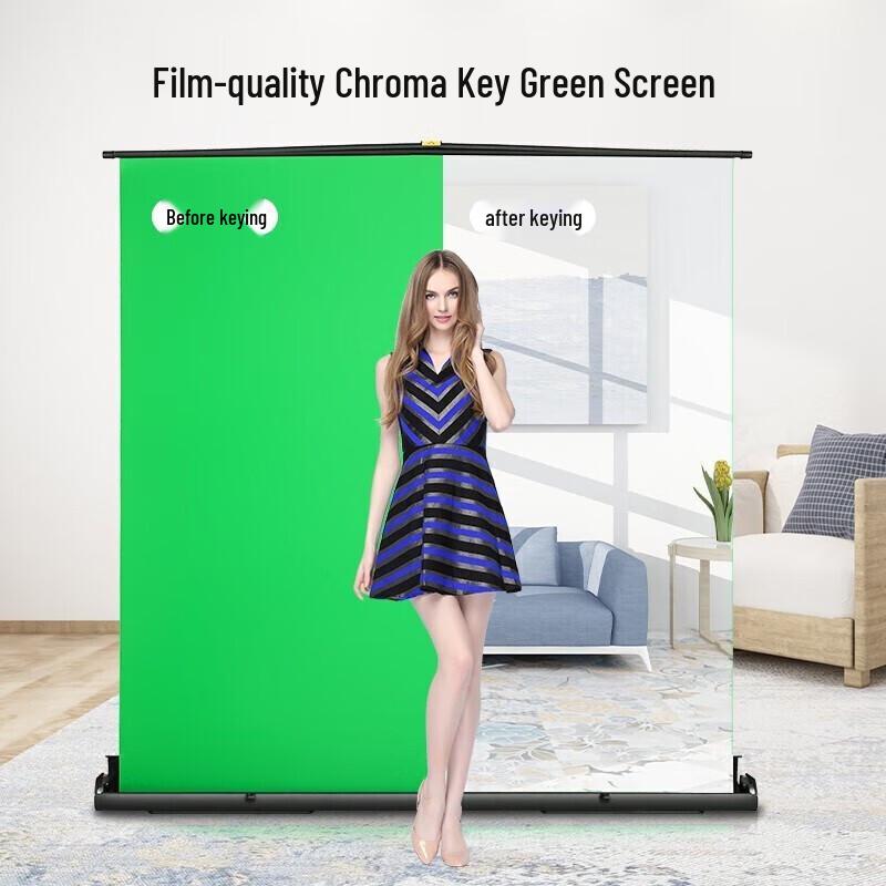 Portable Pull-Up Green Screen Backdrop