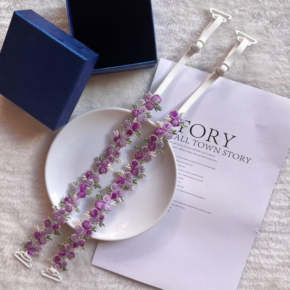

Removable Floral Bra Straps Anti-slip Lingerie Strap Belt New Shoulder Straps Wedding Party Dress