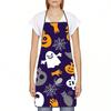 Halloween Ghost Pumpkin Waterproof Apron For Kids And Adults With Cartoon Design