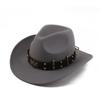Summer Felt Cowboy Hat Men Women Couple Ethnic Rolled Brim Bohemian Fedora Sun Cap for Outdoor Beach