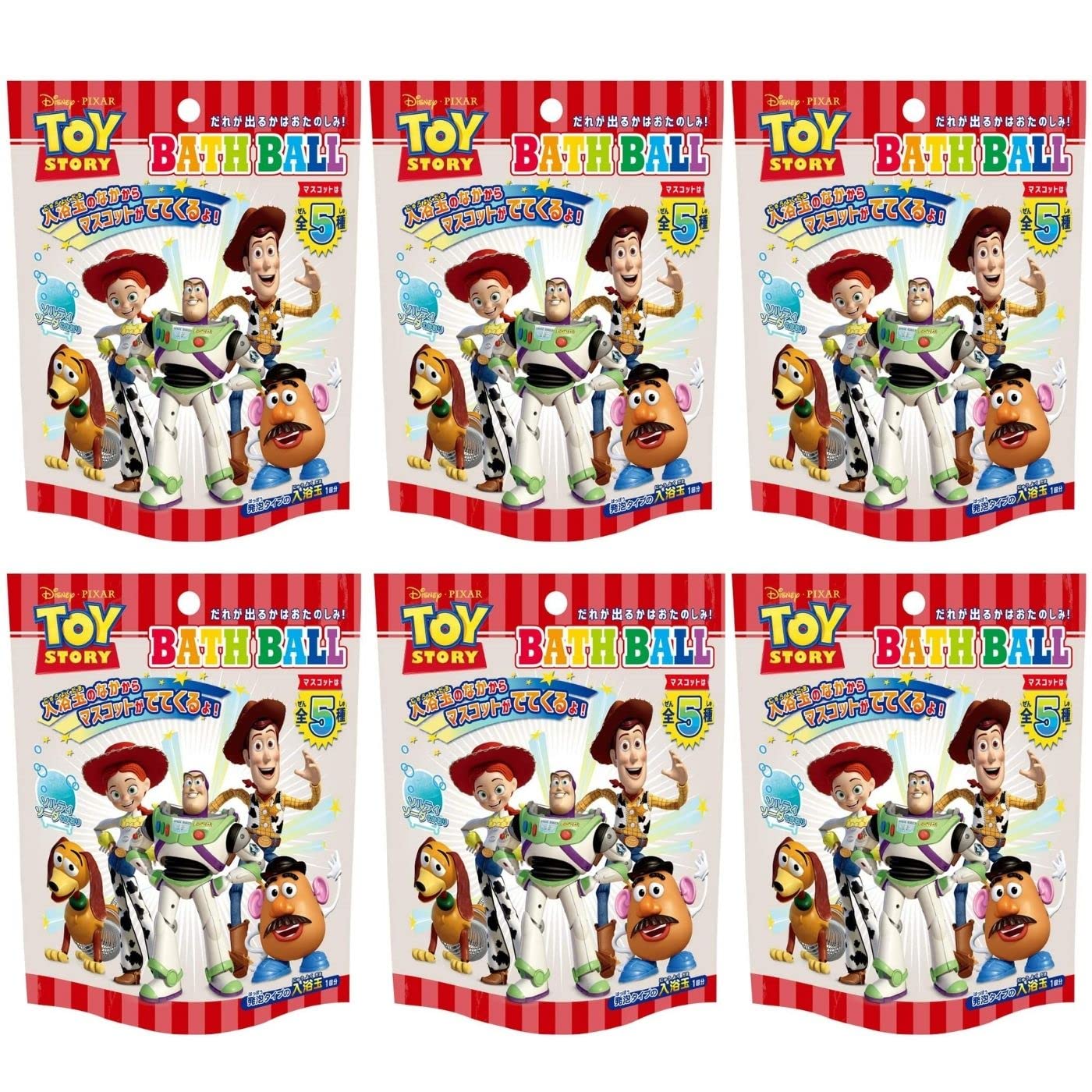 

Набор из 6 пенообразующих сеток Nor Corporation Toy Story Шипучий шар для ванны с соленой содой 60 г Добавки для ванны Пенообразующая сетка для удобного принятия ванны + Включен талисман,