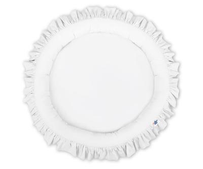 Nest mit Rüsche - weiß