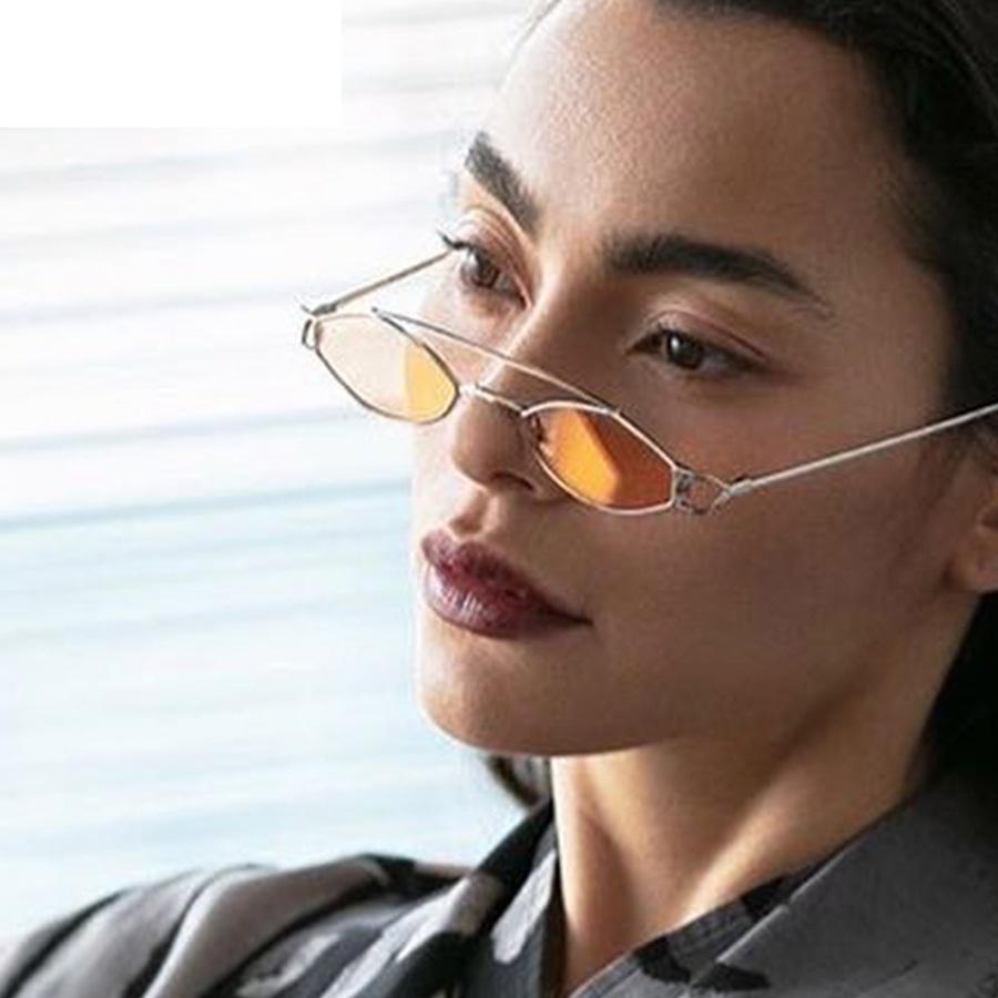 Timeless Women Vintage Sunglasses With Retro Small Metal Frame And Pc Lenses