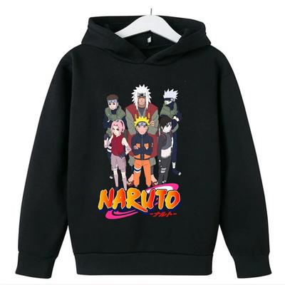 Naruto Anime Kids Clothing Fashion Design Printed Winter Long Sleeve Boy Girl Hoodie Kawaii Casual Harajuku