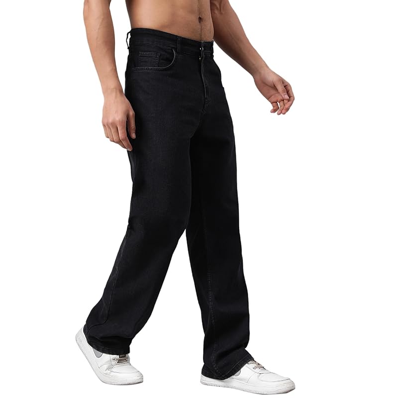 KOTTY Men Regular Fit Mid Rise Solid Jeans
