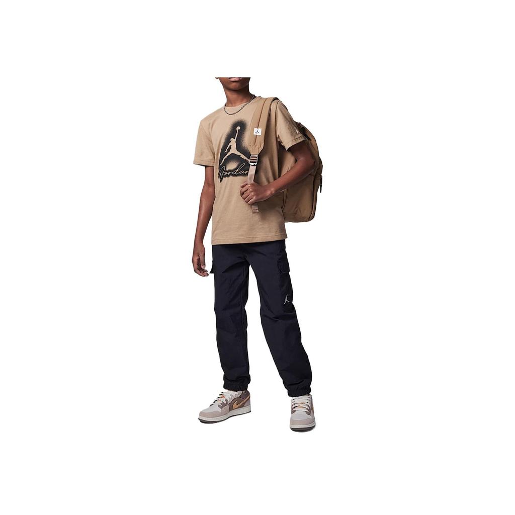 Jordan T-Shirt Classic Comfortable Convenient Soft Short Sleeve Kids Tops Camel 95D622-J34