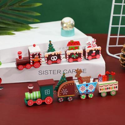 Weihnachtsdekorationen Holz Kleine Eisenbahn Kinder Kindergarten GeschenkEisenbahn Schreibtischdekoration Ornamente Weihnachten Kindergeschenke