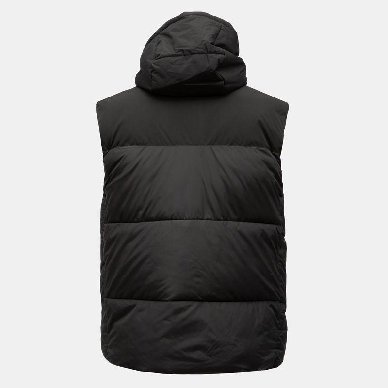 Doudoune épaisse sans manches noir vogue avec capuche Homme PARAGOOSE