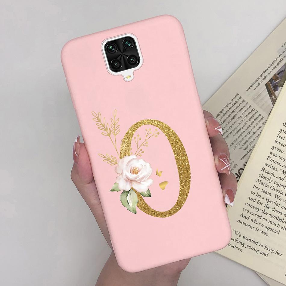For Xiaomi Redmi Note 9 Pro Case Flowers Letters Silicone Soft TPU Back Cover For Xiomi Redmi Note9 Pro 6.67'' M2003J6B2G Case