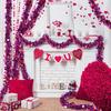 DIY Heart Tinsel Garland Love Sequins Hanging Decor Sweet Valentines Garland  Valentines Party