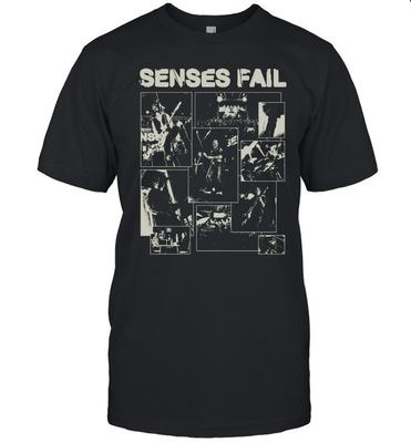Senses Fail Černé tričko Koncertní grafika Punkrocková kapela Turné Merch