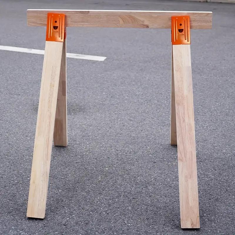 Adjustable Sawhorse Brackets DIY Woodworking Accessories for Workbench Table Holder Support Clamp Hardware