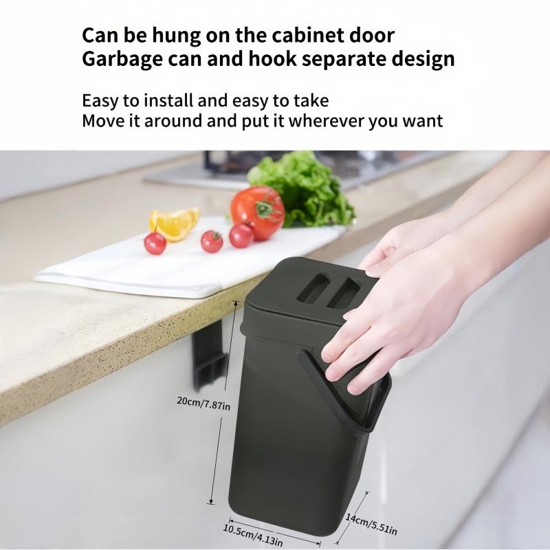 1pc Multi-Functional Trash Can,Gallon Hanging Trash Can, Convenient Kitchen Trash Can,Wall Or Wall Hanging Trash Can