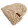 Korean Style Thick Knit Wool Hat for Men & Women - Windproof, Warm, Double Layered, Large Head, Autumn/Winter, Solid Color.