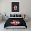 London Heart Union Jack Style Bedding Duvet Cover Set Duvet Cover Pillowcases (1 * Duvet Cover 2 * Pillowcases, Without Duvet Insert)