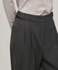 MUSINSA STANDARD WOMAN Women'S Side Adjust Two-Tuck Wide Slacks [Gunmetal]