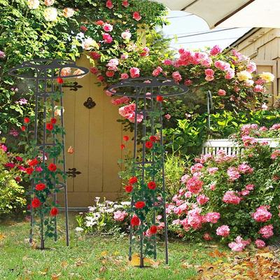 Indoor Plant Trellis Climbing Vegetable Frame Multifunctional Heavy Duty Umbrella Type Plant Climbing Trellis For Yard Balcony