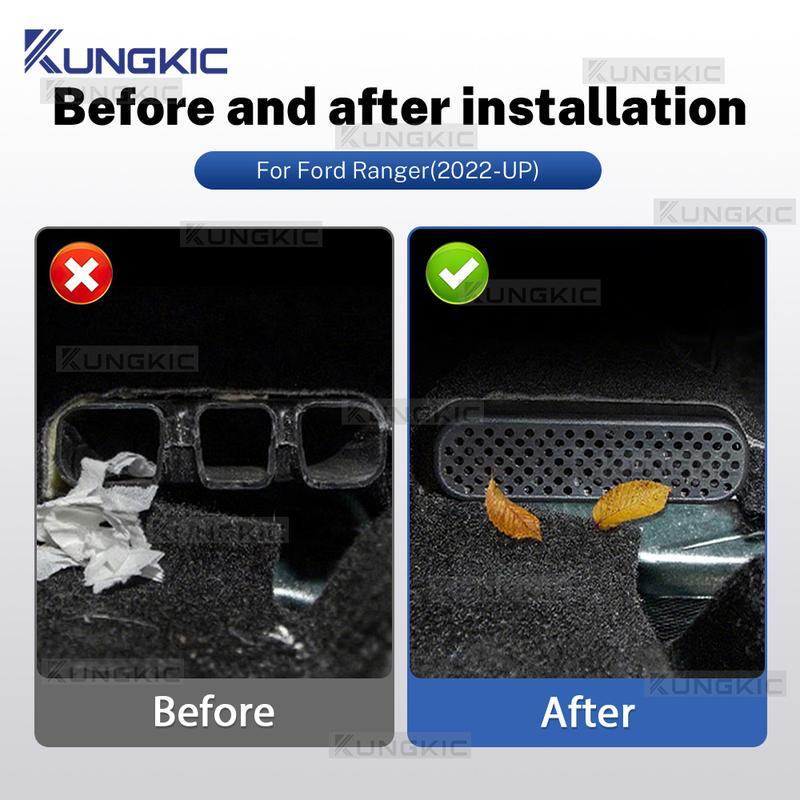 For Ford Ranger T9 2024 2025 Car Under Seat Floor AC Air Conditioner Vent Outlet Protection Cover Interior Accessories