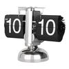 Digital Minimalist Retro Flip-Down Clock Automatic Mechanical Desk Clock for Living Room or Study (Black)